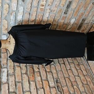 Strut & Bolt Black Shift dress puffed 3/4 sleeves size Small